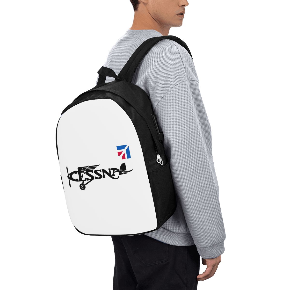 Woman In Bag - Cessna Logo Rugzak Reisnotebooktas Computer Student