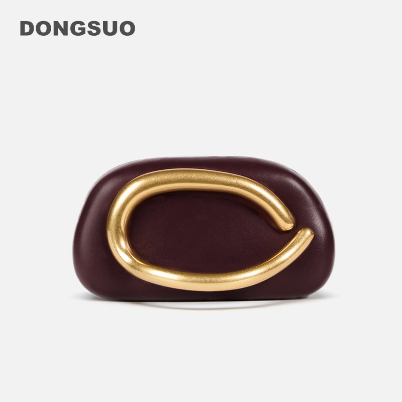 Women Bags Zara - Gold Closure Box Clutch Bag dames
