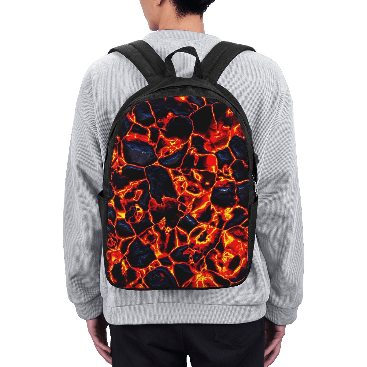 Woman In Bag - Magma Volcano Lava Fire Rugzak Reisnotebooktas