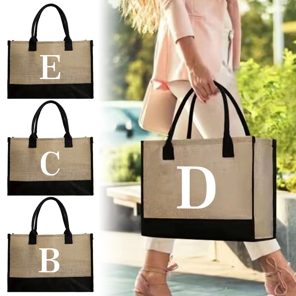 Women Bags Jute - Tote Bag Mode Jute Tas Draagbare
