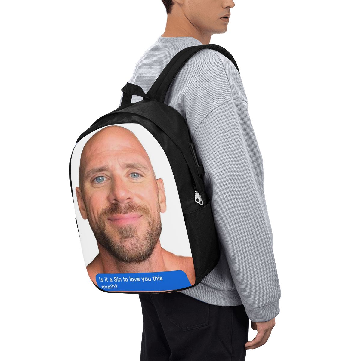 Woman In Bag - Johnny Sins Flirty Text Bubble Rugzak