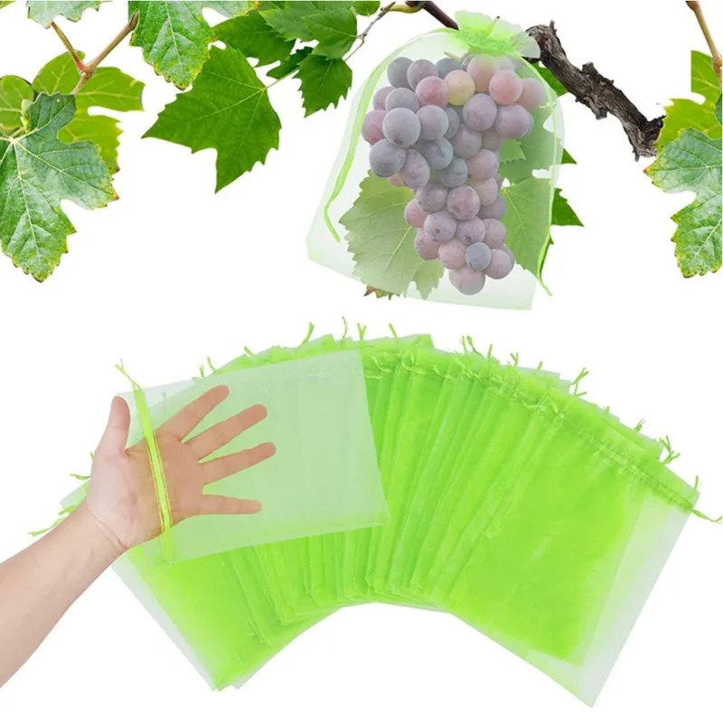 Mesh Net Bag - 50 stuks 20x30cm Fruitbeschermingszakken Fruitnetten Mesh