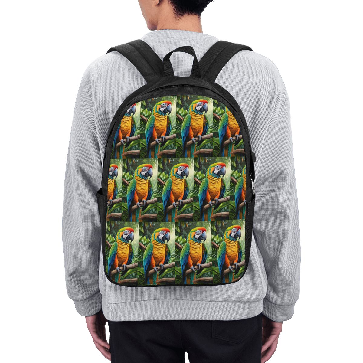 Woman In Bag - Leuke Macaw Parrots Rugzak Reisnotebooktas Computer