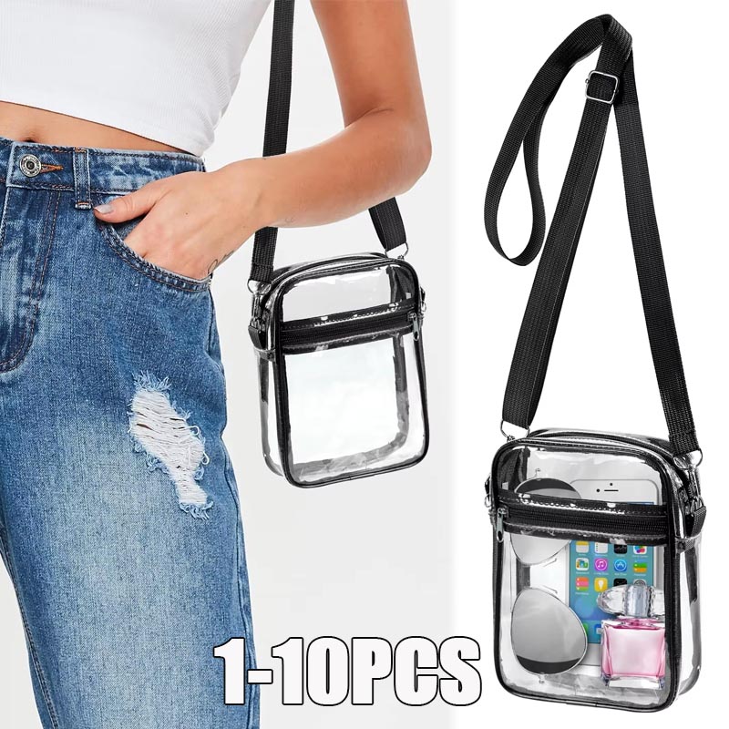 Women Bags Crossbody - 1-10 stuks Dames Transparante Schoudertas met