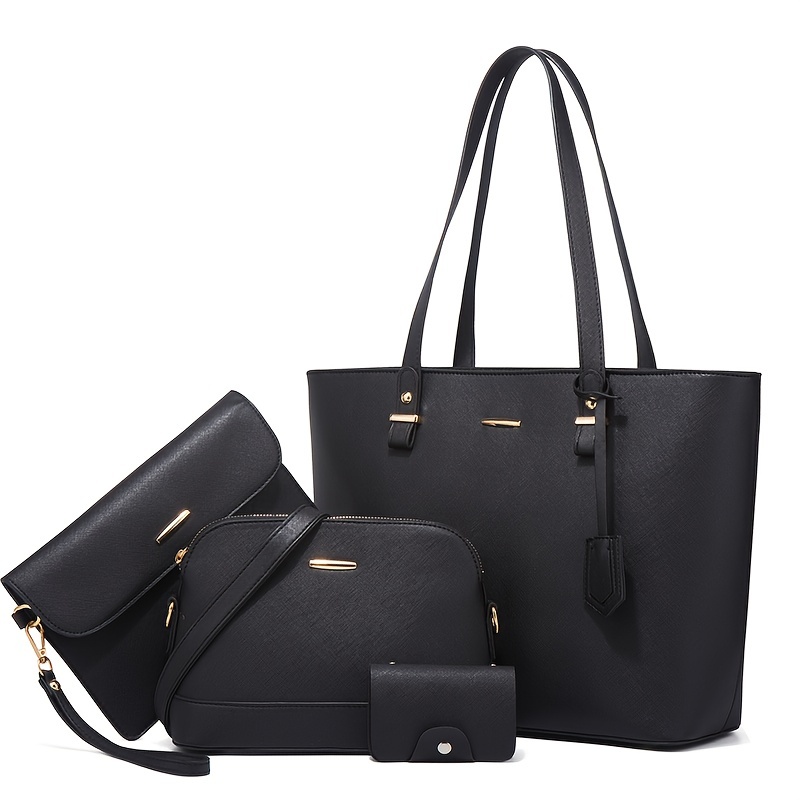Women Bags Crossbody - 4 stuks mode damestassensets effen kleur