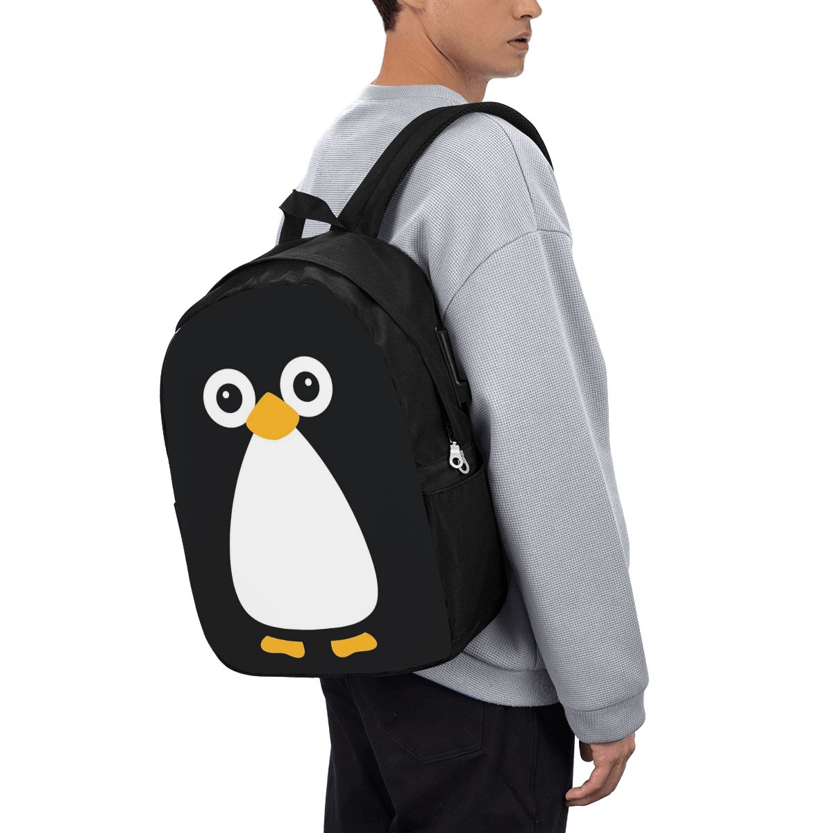 Woman In Bag - Leuke Vector Penguin-rugzak Reisnotebooktas Computer Student