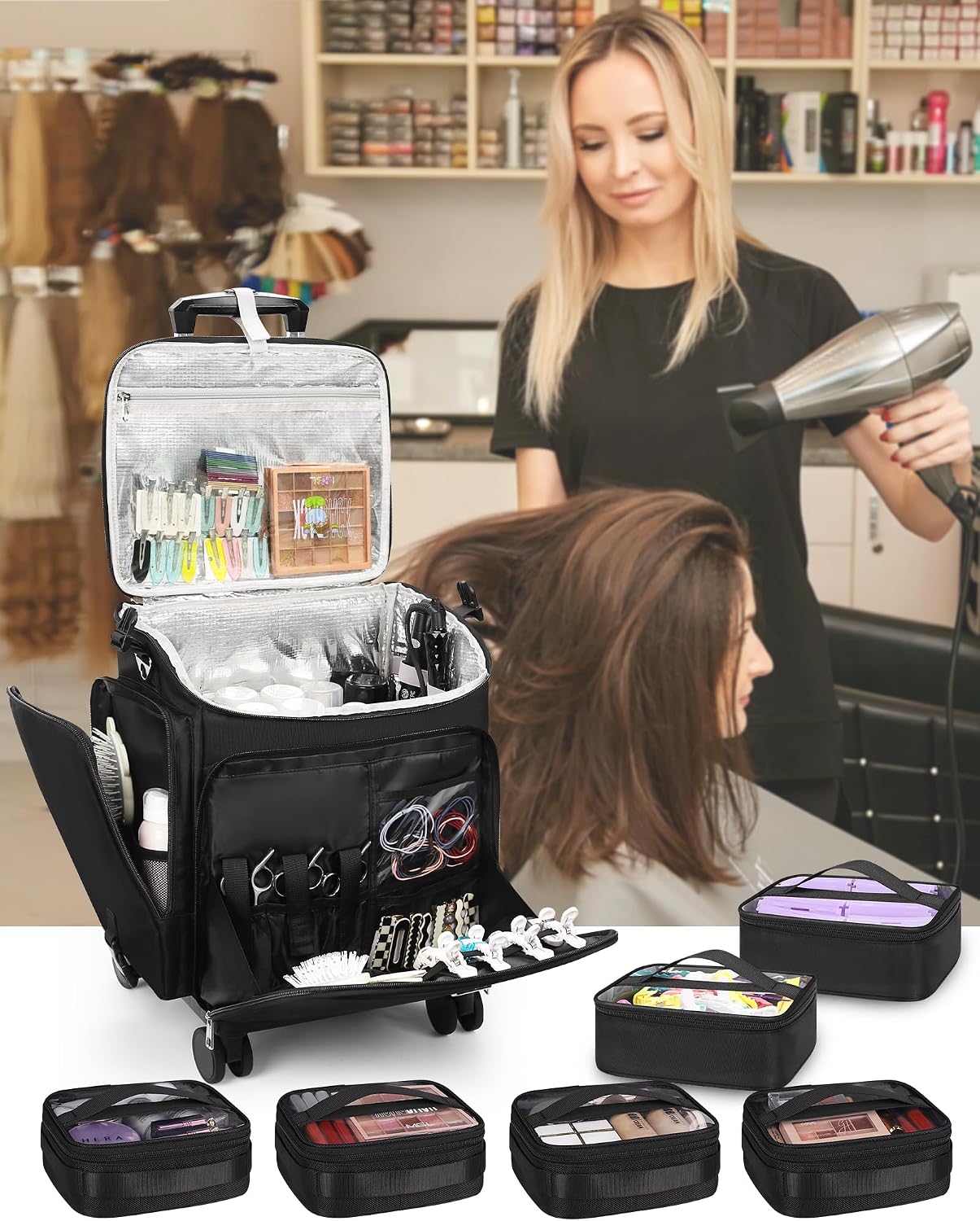 Rollende make-up koffer, haars - Woman In Bag recensie en prijs