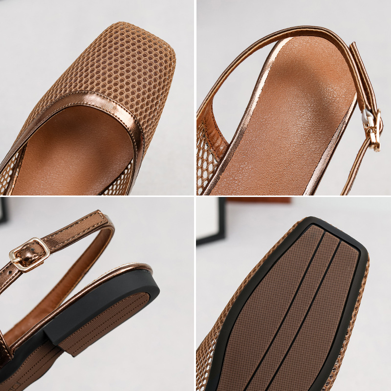 Mesh vierkante teenslippers ta - Women Bags And Shoes recensie en prijs