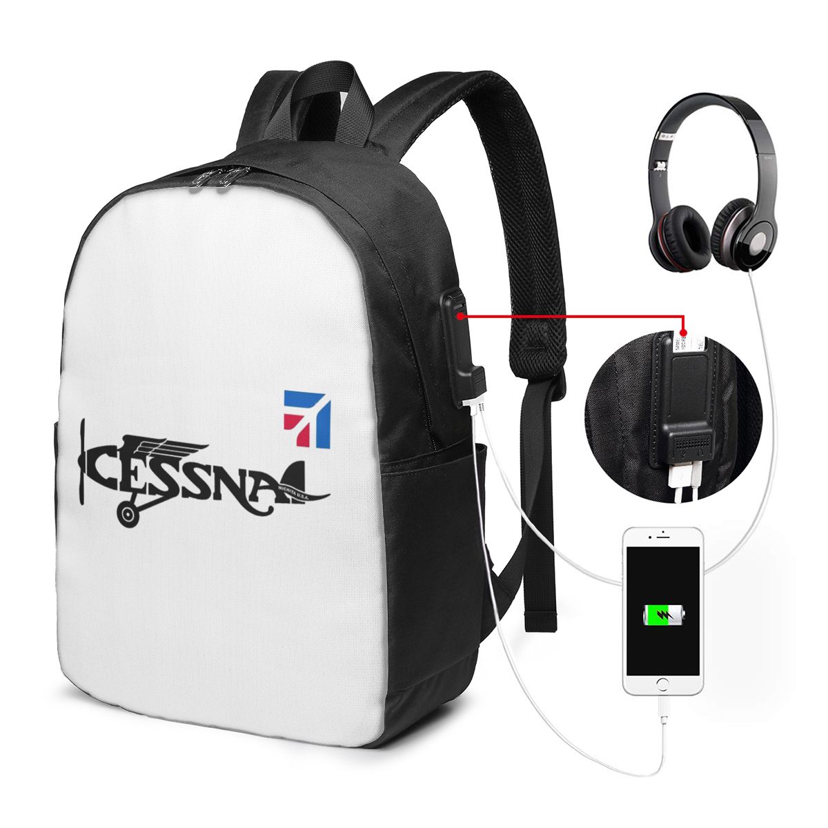 Cessna Logo Rugzak Reisnoteboo - Woman In Bag recensie en prijs