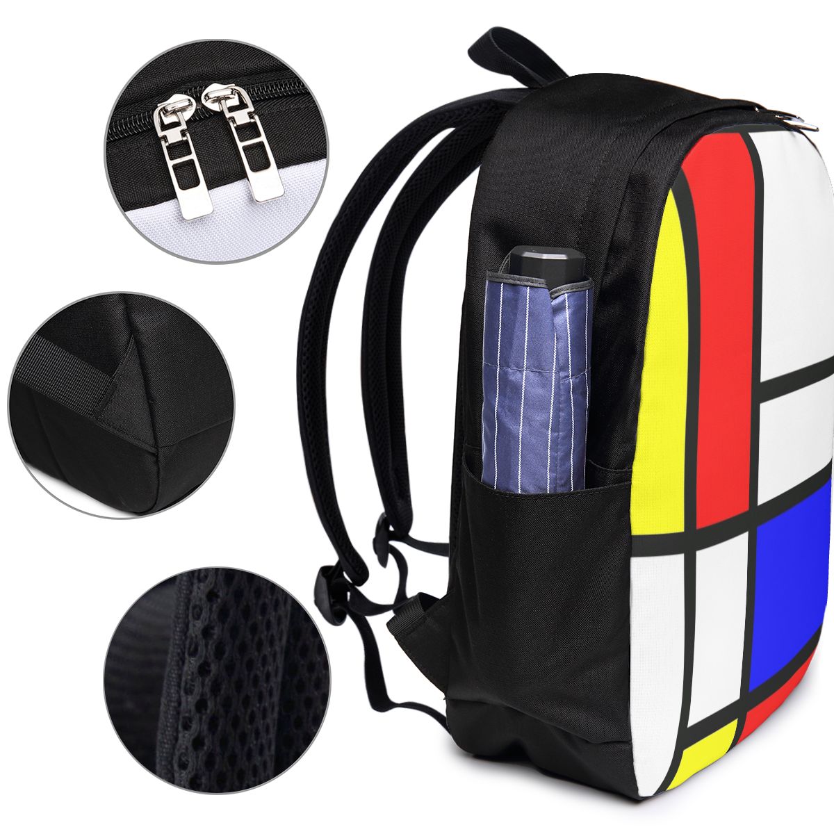 Piet Mondriaan Compositie Rugz - Woman In Bag recensie en prijs