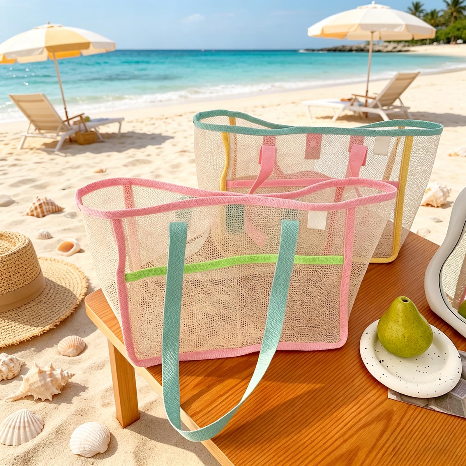 Strandtassen voor dames Kleurr - Mesh Net Bag recensie en prijs