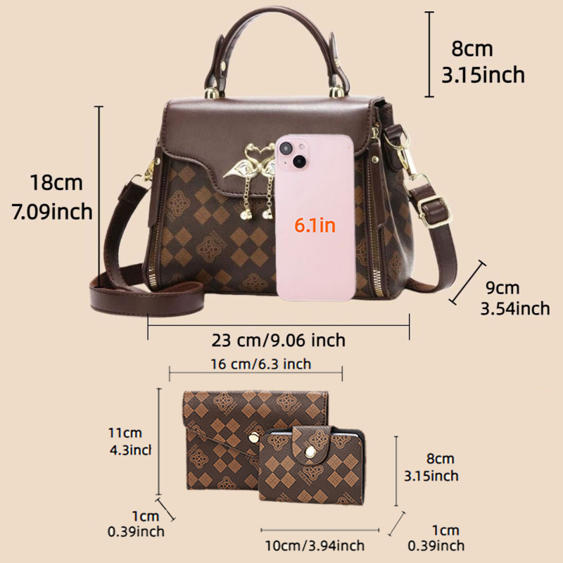 3-delige dames tasset, licht l - Women Bags Crossbody recensie en prijs