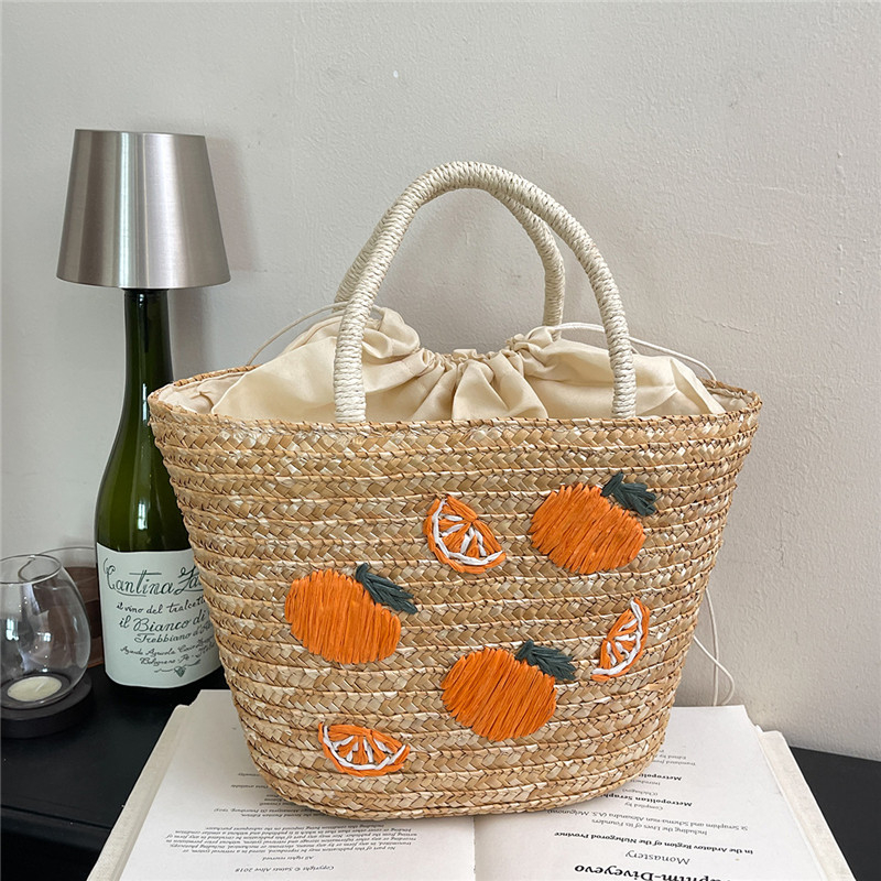 Nieuwe strooien fruitborduurwe - Women Bags Discount recensie en prijs